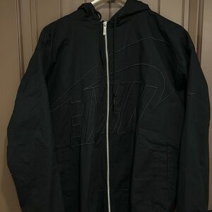 Nike Black Hooded Windbreaker for Men